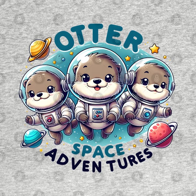 Otterly Stellar: 'Otter Space Adventures' Illustration by WEARWORLD